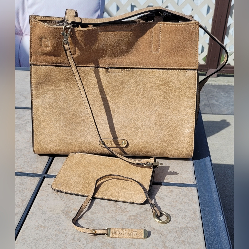 👜Simply Noelle Tan Shoulder Bag W/Mini Wallet
